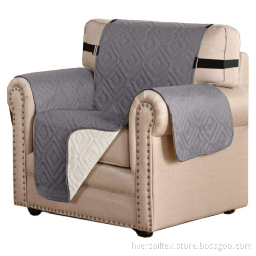Reversible Loveseat Sofa Couch Cover with Elastic Straps